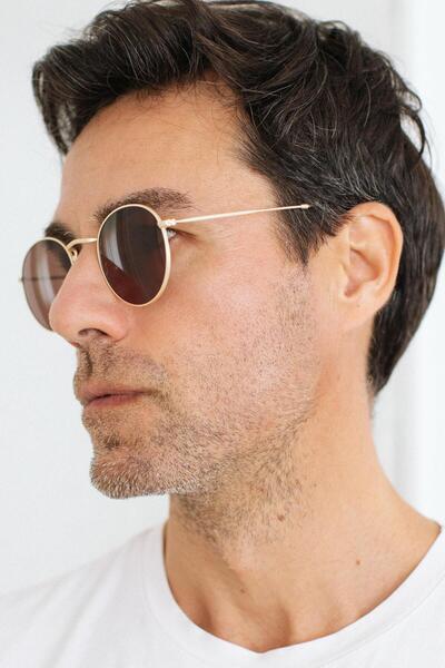 Bilge Karga Palmiro Gold Brown Men's Sunglasses