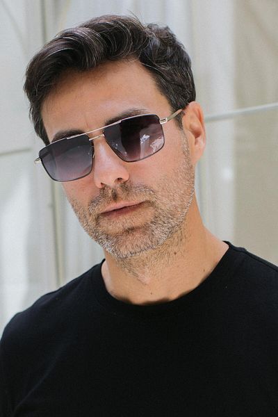 Bilge Karga Men's Sunglasses - Cubbal Silver Black Gradient