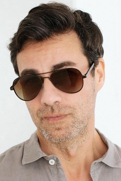Bilge Karga Ethan Black Brown Gradient Men's Sunglasses