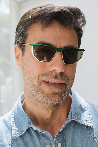 Bilge Karga Men's Sunglasses - Crazy Green Gold Green