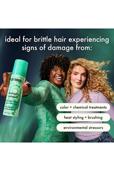 AMIKA Midnight Mender Overnight Hair Mask – Deep Conditioning & Repair For Damaged, Dry Hair, 100ml