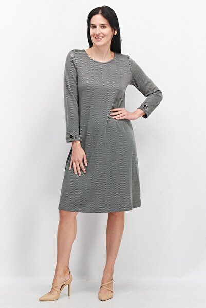 Esprit Women Abstract Mini Casual Dress, Black