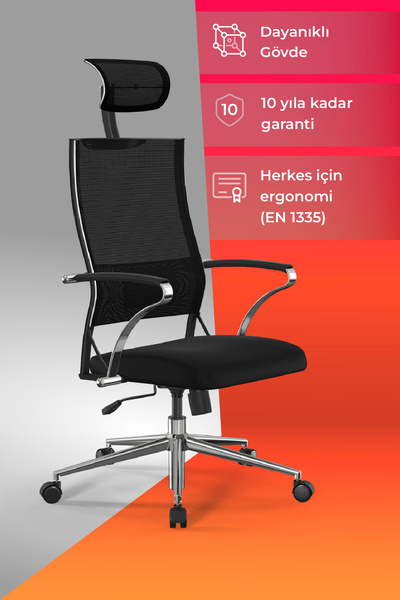 METTA Ergolife Sit Air-180 Ergonomik Yönetici Koltuğu / Ofis  Sandalyesi - 57...