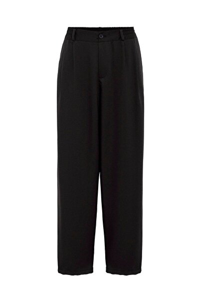 VAMOSCLO Baggy Fit Kumaş Pantolon Siyah