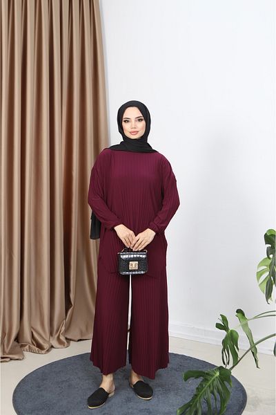 NİSUM MODA Pleated Trousers Set