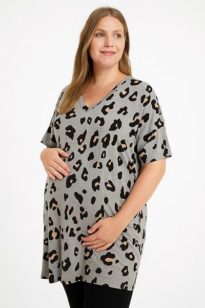 EMSE Maternity Maternity Cotton Fabric Printed Nightgown