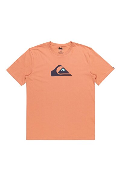 Quiksilver Comp Logo Men's Orange Round Neck T-Shirt