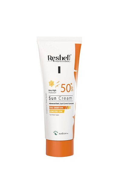 Reshell كريم حماية من الشمس للوجه بمعامل حماية SPF 50 عالي الحماية من الأشعة فوق البنفسجية UVA-UVB 50 مل