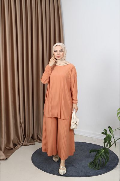 NİSUM MODA Pleated Trousers Set