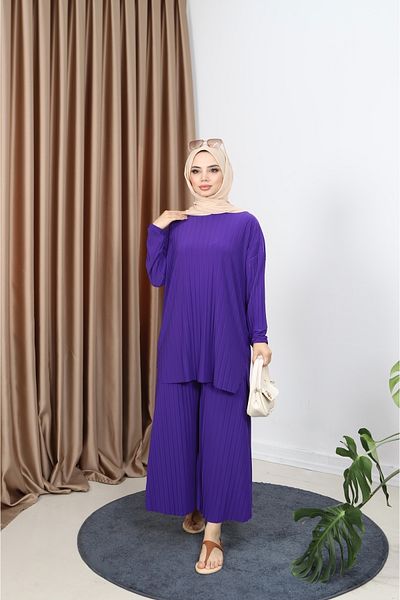 NİSUM MODA Pleated Trousers Set