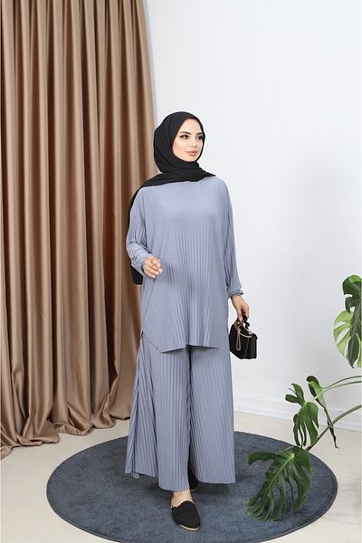 NİSUM MODA Pleated Trousers Set