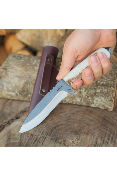 kösemehmet Bushcraft 25 Cm - Geyik Boynuzu Sap