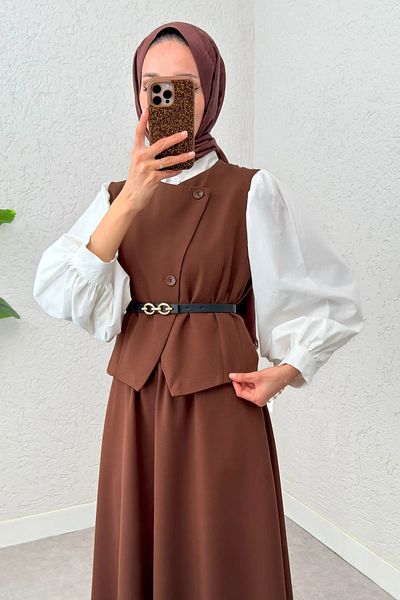 SUWWE Milano Belted Vest Skirt Set