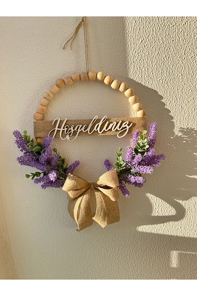 Home Triple Purple Lavender Door Ornament Set