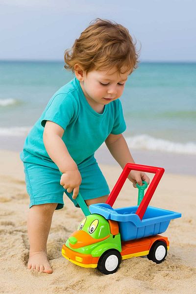 LRS STORE Toy Truck Shovel Set Beach Toy Sand Carrying Truck 29 cm