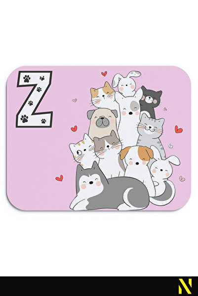 nilizma Mousepad ergonomic cu model cu animale drăguțe cu litera Z - 22 cm x ...