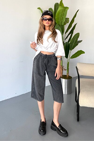 Dechers Γυναικείο λινό ψηλόμεσο 100% βαμβάκι Capri W204