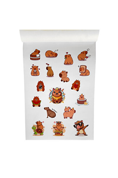 Papağan Mixed Sticker Notebook (2 Sheets Capybara Kapybara)