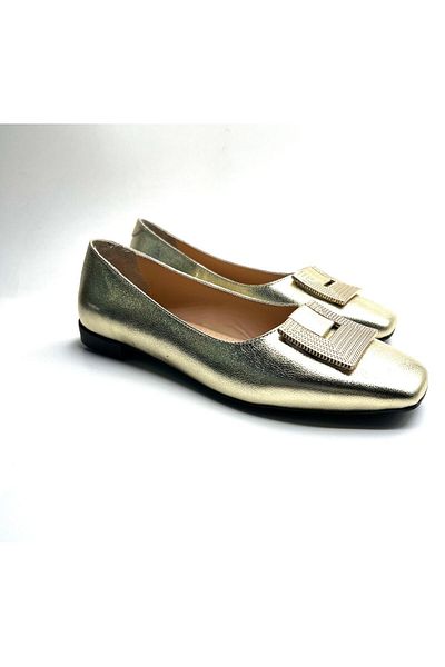 NEWGÜLTEKİN Genuine Leather Soft Comfortable Fit Very Stylish Design Ballet Shoes