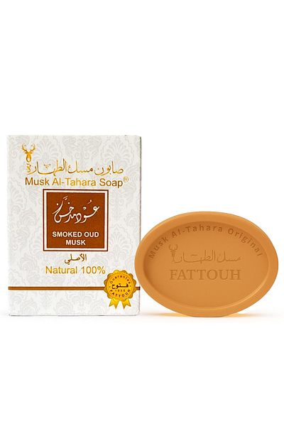 MUSK AL TAHARA صابون المسك المدخن 50 جرام - منتج طبيعي 100% للمناطق الحساسة والجسم