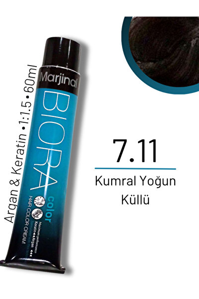 Marjinal Biora Saç Boyası - 7.11 Kumral Yoğun Küllü