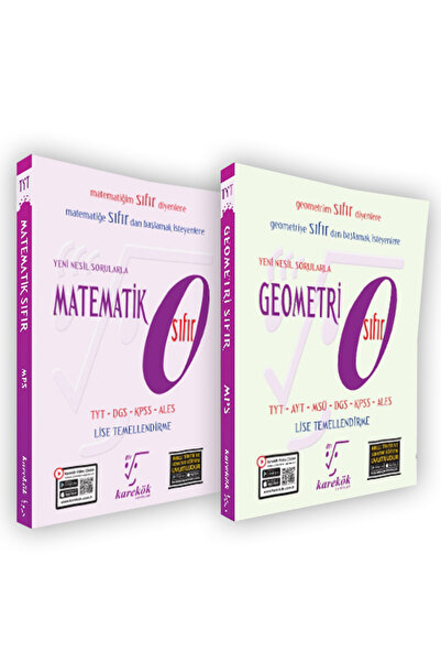 Karekök Yayınları Karekök Sıfır Matematik Geometri Seti 2 Kitap