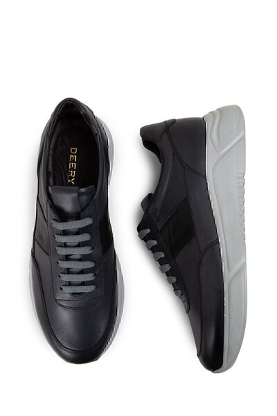 Deery Справжні шкіряні сірі чоловічі кросівки