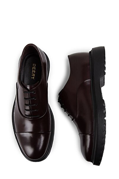 Deery Genuine Leather Claret Red Casual Men's Shoes