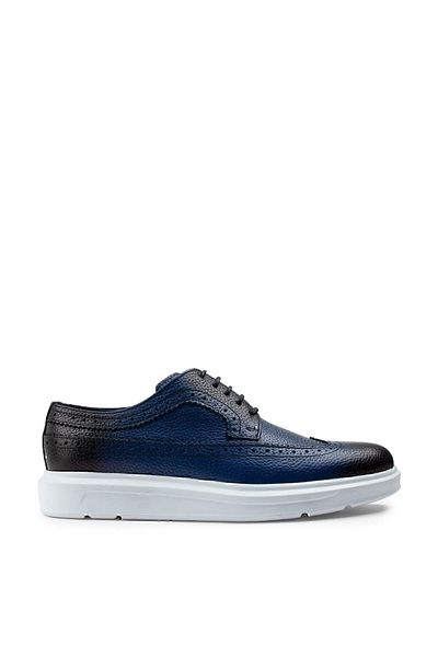 Deery Ανδρικά παπούτσια Casual από γνήσιο δέρμα μπλε Comfort