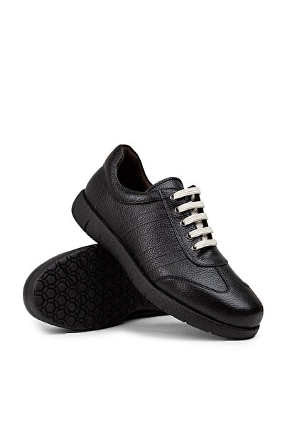 Deery Black Genuine Leather Men's Casual Shoes