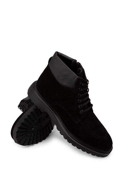 Deery Hakiki Süet Siyah Erkek Bot