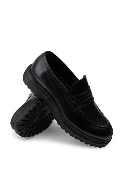 Deery Черни мъжки мокасини от естествена кожа