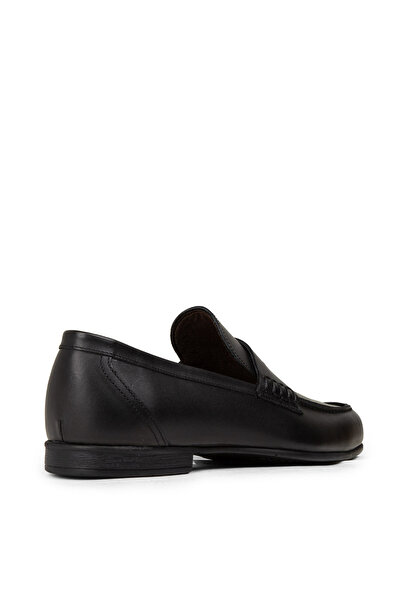 Deery Мъжки черни мокасини от естествена кожа