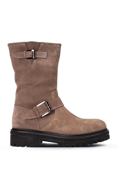 Deery Γνήσιες γυναικείες μπότες Suede Mink Color