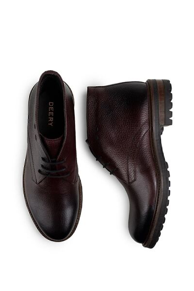 Deery Hakiki Deri Bordo Erkek Bot