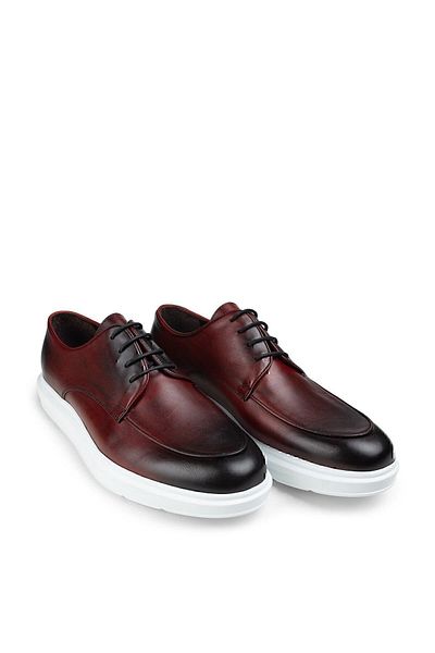 Deery Pantofi casual pentru bărbați, din piele naturală, roșu Claret