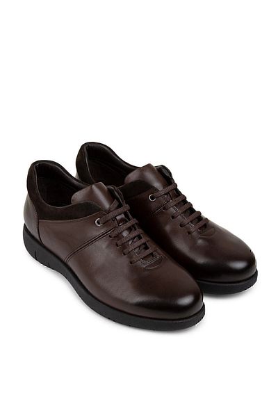 Deery Ανδρικά παπούτσια casual από γνήσιο δέρμα καφέ