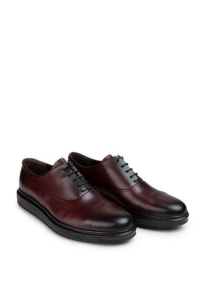 Deery Pantofi casual pentru bărbați din piele naturală roșu Claret