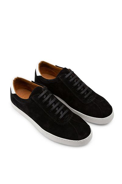 Deery Γνήσια Suede Black Sneaker Ανδρικά Παπούτσια