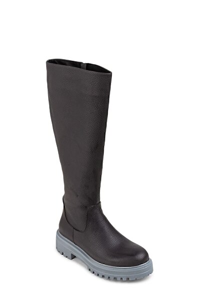 Deery Genuine Leather Gray Women's Boots
