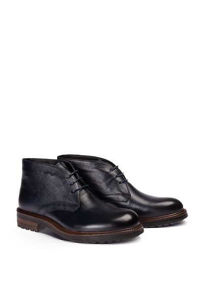 Deery Ανδρικές μπότες Desert από γνήσιο δέρμα Navy Blue
