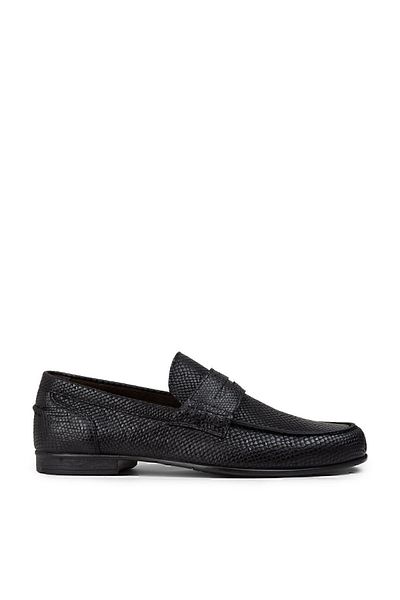 Deery Μαύρο ανδρικό loafer από γνήσιο δέρμα