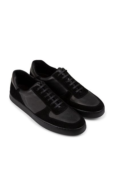 Deery Γνήσιο δέρμα Μαύρα Ανδρικά Παπούτσια Sneaker