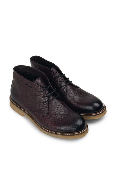 Deery Ανδρικές μπότες από γνήσιο δέρμα Claret Red