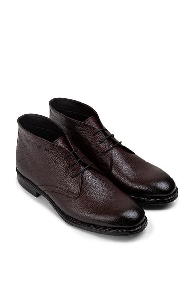 Deery Ανδρικές μπότες από γνήσιο δέρμα Claret Red