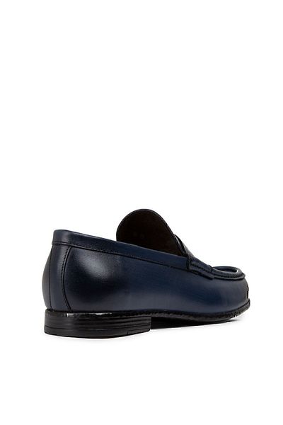 Deery Ανδρικά Loafer παπούτσια από γνήσιο δέρμα Navy Blue