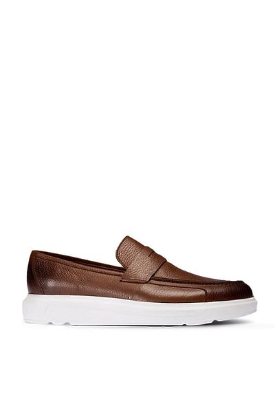Deery Ανδρικά παπούτσια casual από γνήσιο δέρμα Tan