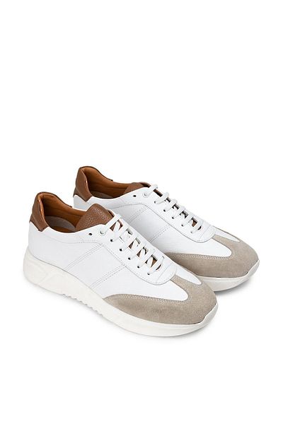 Deery Γνήσιο δέρμα Λευκά Ανδρικά Παπούτσια Sneaker