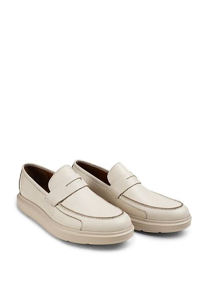 Deery Ανδρικό Μπεζ Γνήσιο Δέρμα Comfort Loafer