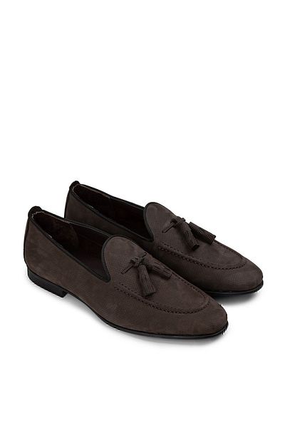 Deery Γνήσια ανδρικά παπούτσια Loafer καπνιστά Nubuck